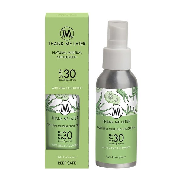 Natural Mineral Sunscreen SPF30 Aloe Vera & Cucumber